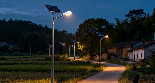 Rural solar street lights